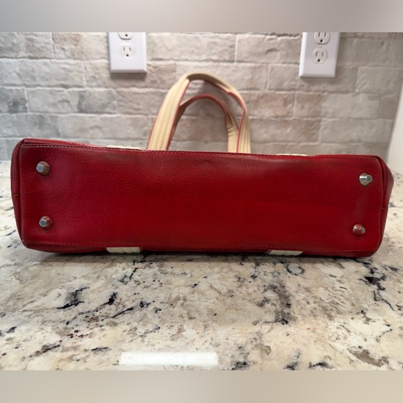 Terrida Tangaroa GUC Red Italian Leather Tote - Picture 5 of 9